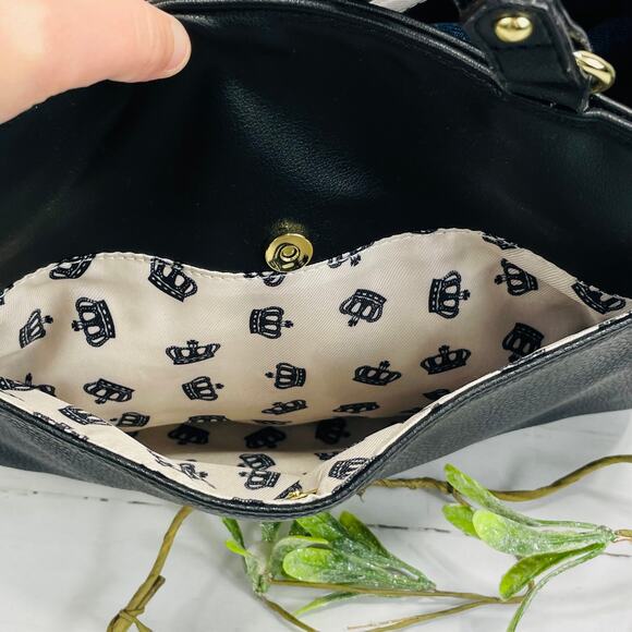 JUICY COUTURE Black Satchel Style Purse with Lock and Key - Picture 11 of 13